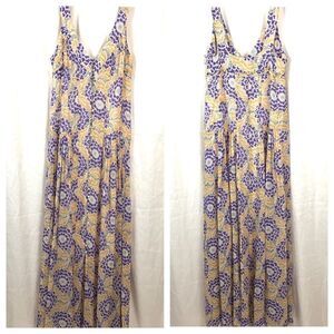 H&M Button Front Floral Sleeveless Maxi Dress Size 4